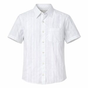 Trina Turk White Textured Stripe Button Down Shirt M